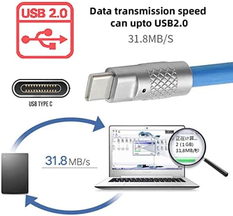 Chenyang USB A ל- USB C כבל, USB סוג C זכר להקליד נוזל זכר סיליקון אולטרה רך 120 וולט טעינה מהירה מטען USB