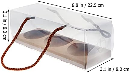 מכולות קאפקייקס קפואות קופסאות עוגה ברורות עם ידית קופסאות מנשא קאפקייקס קופסאות מאפייה לאפיית