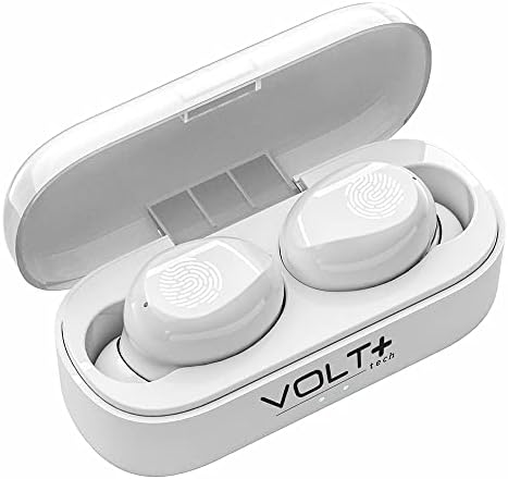 Volt Plus Tech Travel Travel אלחוטי v5.1 אוזניות תואמות את ה- Alcatel onetouch Pop 7 מעודכן מיקרו דק עם Quad