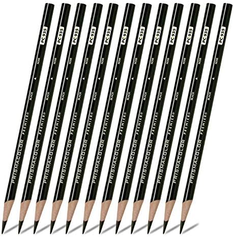 פריסמקולור פרמייר עפרונות צבעוניים, עופרת שחורה/חביות שחורות, 12