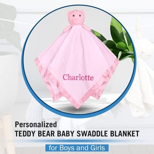 שמיכות לתינוקות בהתאמה אישית לבנים ולבנות - דובון רך שמיכה חוטפת תינוקת - שמיכה לתינוק בהתאמה אישית עם שם