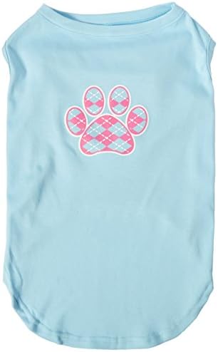 מוצרי חיות מחמד של מיראז 'ארגייל כפה ורוד מסך חולצת הדפסה לתינוק כחול xxxl