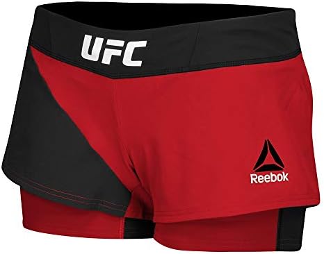Reebok UFC Crossfit לנשים אוקטגון אדום Speedwick מכנסיים קצרים