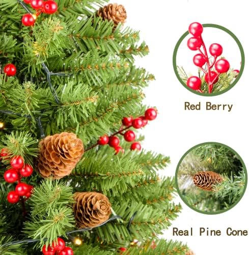 Homekaren עץ חג המולד 30 אינץ 'מקדים 2 מסלול מסלול מרפסת עצי חג המולד עצי חג המולד סוללת LED