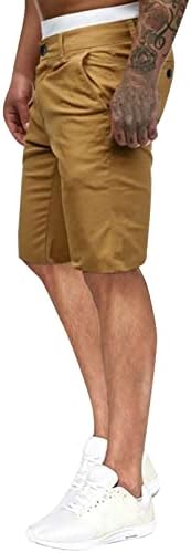 מכנסיים קצרים מזדמנים לגברים של Beuu 5 אינץ 'חריץ מטען קדמי שטוח צ'ינו מכנסיים קצרים קיץ אימון