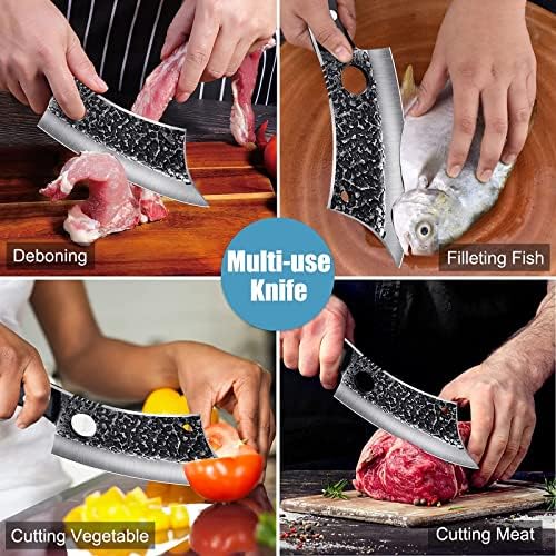 קליבר סכין הקצב סכין סט אולטרה חד בשר קליבר סכין גבוהה פחמן פלדה בישול סכיני תכליתי סכיני לבית חיצוני קמפינג,