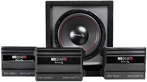 MB Quart FA1-1000.1 Audio Audio Audio Audio Channel Channe-Class SQ AMP, 1000 וואט, 1 אוהם יציב, מוצלב אלקטרוני