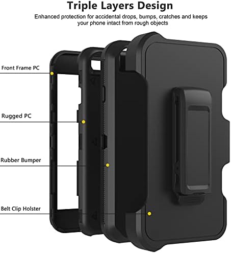 Stroson for iPhone SE 2022 Case, iPhone SE 2020 Case, iPhone 7/8 מארז, עם מגן מסך כבד חובה כבד שריון טלפון מגן