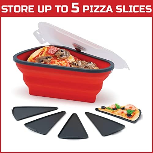להרחבה פיצה אחסון תיבה-מתקפל מיכל עבור שאריות פיצה, פרוסות, וגבינה-תואם עם בטי קרוקר פיצה יצרנית