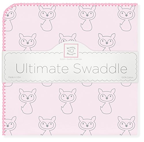 Swaddledesigns שמיכה קבלת גדולה, חוטף אולטימטיבי לתינוקות, בנות, פלנל כותנה רך ביותר בארהב, מתנת המקלחת