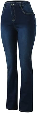 מכנסי ג'ין לנשים נמתחים ג'ינס ג'ינס מזדמנים מכנסי מכנסיים במותניים מכנסיים מכנסיים קלאסיים