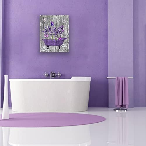 עיצוב אמבטיה לאמבטיה לאומנות אמנות קיר סגול תמונות אמבטיה בית אמבטיה לקיר פרפר כפרי אמבטיות