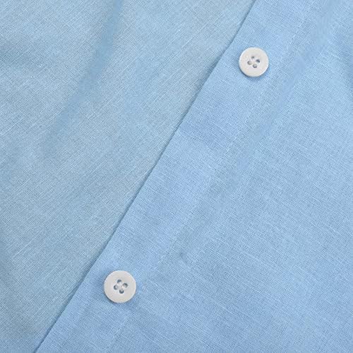 Miashui צמרות טוניקה גדולות כפתור חולצות למטה עם כיסים שרוול ארוך חולצות משרדים חולצות ללא שרוולים