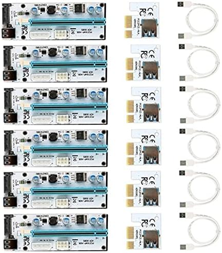 מחברים ver 008S USB 3.0 PCI -E Riser Card Express 1X עד 16X מתאם מאריך כבל חשמל SATA במהירות גבוהה