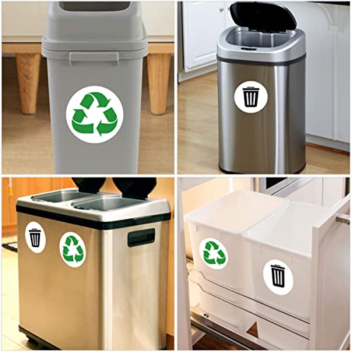2 סטים 6 בית עגול פסולת יכול מדבקות מכולות אשפה עצמי לוגו מדבקות ותוויות משרד שימוש של פחי עצמי