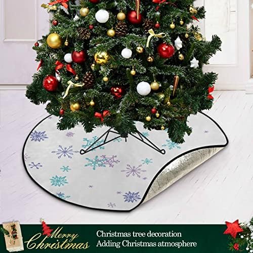 מחצלת עץ חג המולד של ג'יוצ'ואן מחצלת פתיתי שלג אטום למים חג המולד מחצלת עץ פשוטה חמודה 28.3 אינץ