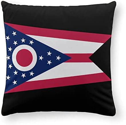 שמיכת צמר דגל מדינת אוהיו לזרוק כרית נסיעות שמיכות קטיפה הניתנות לאריזה למיטת משרד ספת ספת קמפינג 60 על 70 אינץ