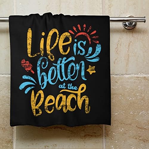 החיים טובים יותר במגבת כביסה בחוף 28.7 x13.8 מטליות פנים סיבי סופר -סופרים מגבות סופגות מאוד מגבות