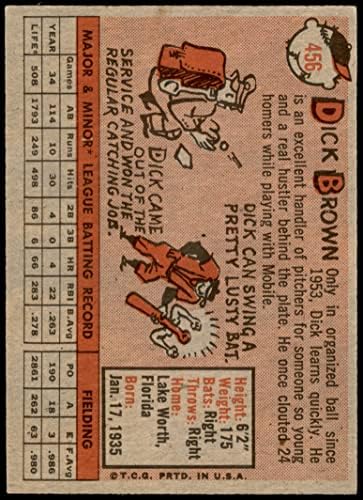 1958 Topps 456 דיק בראון קליבלנד אינדיאנים כרטיסי דין 5 - אינדיאנים לשעבר