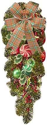 קישוטי חג המולד של AAOTE ענפים מתים גפן תליון טבעת חג המולד קנה קנה זל דלתות זרי חג מולד זר של שלטי זר סתיו