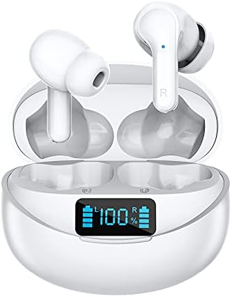 אוזניות אלחוטיות של Nihoxase, אוזניות Bluetooth Bluetooth 5.3 אוזניות, אוזניות עוצמת כוח LED