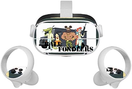 סרט מצויר מדעני מטורף Oculus Quest 2 Skin vr 2 אוזניות עורות ובקרות מדבקות אביזרי מדבקות מגן
