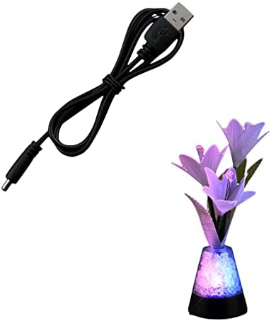 סיבים אופטי פרחים עם אור עד אבני חן מרכזי יו אס בי-איטי צבע מורפינג תאורת אפקט-אקריליק