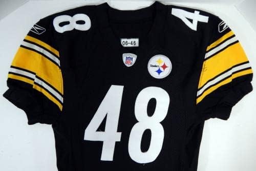 2006 Pittsburgh Steelers 48 משחק הונפק ג'רזי שחור 46 DP21192 - משחק NFL לא חתום בשימוש בגופיות