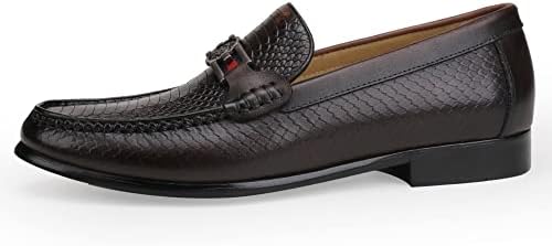 נעלי שמלת עור לגברים, נעליים, הדפס תנין אופנה החלקה על אגורה מזדמנת עם נעלי אבזם, לופר נהיגה רשמי