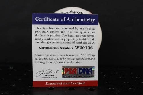 דיק וויליאמס חתום על חתימת בייסבול אוטומטית PSA/DNA W29106 - כדורי בייסבול חתימה