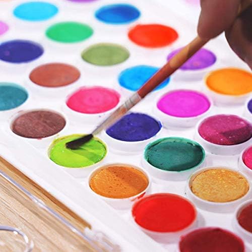 TBC מיטב המלאכה 36 צבעים צבע צבעי מים, 48 צבעים מברשת עטים, ציור ציוד לילדים, מבוגרים