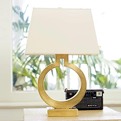 שולחן מנורות, קריאת מנורת שולחן מנורה שליד המיטה מנורת כוח מתג כפתור מנורות עבור חדרי שינה, בד אהיל