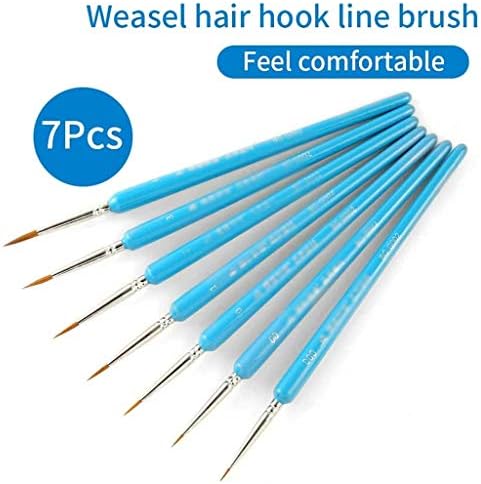 WSSBK 7 יחידות סמור כחול שער שיער קו שיער פנפיין צבע מברשת סט אמן GOOHE צבעי מים אקריליים ציור שמן