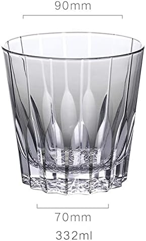 כוסות ויסקי קריסטל של Qeeadeea, זכוכית מיושנת כבדה של יהלום גביש כוס, זכוכית קריסטל כוסית Whisky-D-2