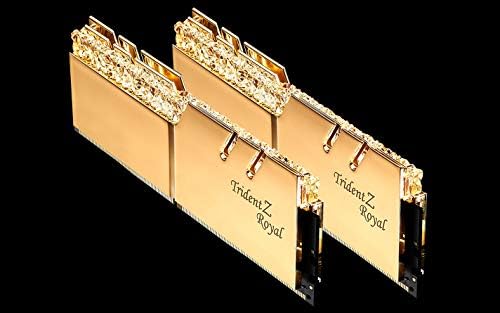 G.Skill 32GB DDR4 Trident Z Royal Gold 4000MHz PC4-32000 CL19 1.35V ערכת ערוץ כפול