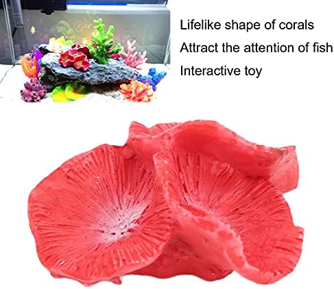 אקווריום נוף סימולציה מיני אלמוגים פרח אשכול אדום אלמוגים ימי בנטוס קישוט, אקווריום נוף צמחים