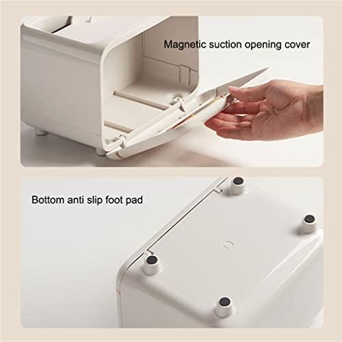 BKDFD קופסת רקמות שולחן עבודה לבנה קופסת מגבת נייר רב -פונקציונלית בסלון ובחדר אוכל אחסון שלט