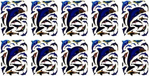 מדבקות 10 גיליונות דגי דולפין כריש את ים קריקטורה קרפט פרויקט בית ספר 4 * 5.25 במגדי ילדי מדבקות שירבוטים