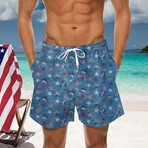 מיאשוי תחת מכנסיים קצרים לוח ללבוש גברים גברים של קיץ יום העצמאות דיגיטלי 3 הדפסת אופנה מקרית דגל לוח מכנסיים