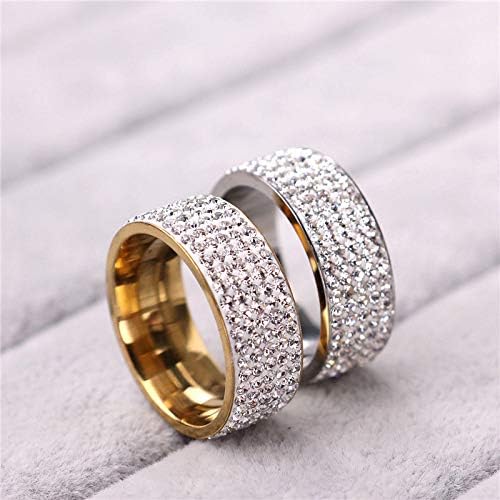 קולסו 8 ממ טבעת לנשים וגברים מלא פייב קריסטל אישית טבעת אישית טבעת חקוק טבעת-59385