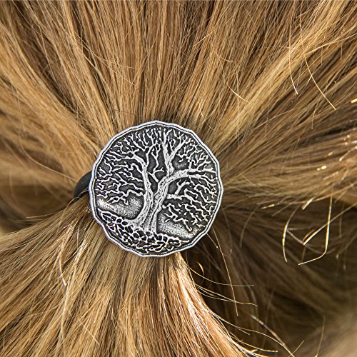 מחזיק קוקו, אביזר לשיער, עניבת שיער לנשים, עץ החיים, בעבודת יד בארצות הברית מאת אוברון דיזיין