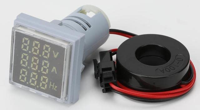 Manhua Miniature Digital Voltmeter עם Voltamonitor תצוגת LED בהירה Voltalamp 22 ממ חמישה צבע ריבועי צבע