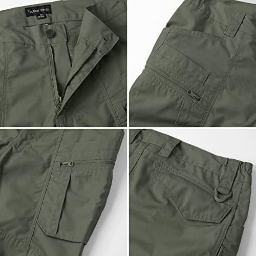 מכנסיים טקטיים קלים של גברים קלים משקל קלים מכנסי מטען צבאיים מכנסי טיול חיצוניים עמידים במים מכנסי