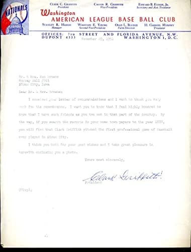 קלארק גריפית ' חתם על חתימת מכתב סנאטורים משנת 1951