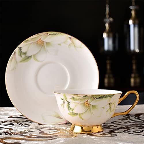 GGEBF 15 יח 'רויאל קו מדבקת קו קרמיקה סט קרמיקה שושן עצם פרח סין קפה סט חרסינה כוס תה תה כוס ומתנת