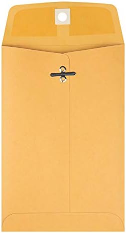 מעטפות אבזם פארק איכותיות, 4.625 על 6.75 אינץ', קראפט חום, קופסה של 100