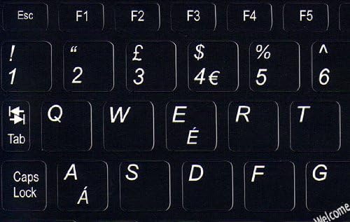 נטבוק אנגלית בריטניה מקלדת מדבקות שחור רקע עבור מיני מחשבים ניידים