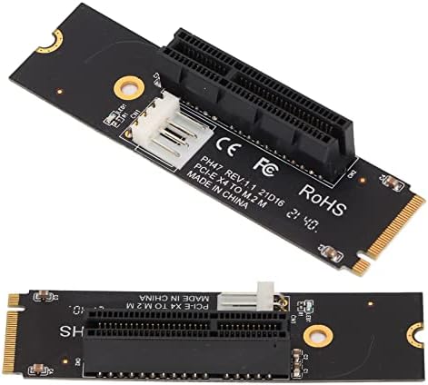 NGFF/M.2 ל- PCIE X4 RISER CARD M KEY M.2 2260 2280 יציאת SSD לממיר מתאם PCIE עם מחווני LED לכריית