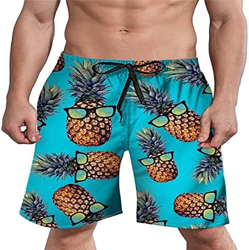 קממיר גברים של קיץ הדפסת חוף קצר מזדמן רופף אופנה מכנסיים קצרים רופף לקשור כיס לוח קיץ גברים של מכנסיים קצרים