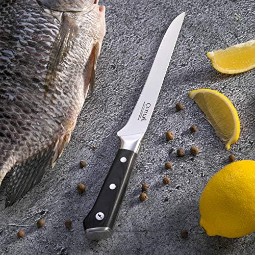 סכין קצבים וחידוד סכין מוט-פלדה גרמנית גבוהה פחמן מזויפת-טאנג מלא וחד כתער - עיצוב ידית ארגונומית-סדרת